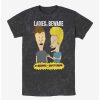 Cartoons * | Cartoons Beavis And Butt-Head Ladies Beware Mineral Wash T-Shirt