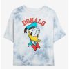 Cartoons * | Cartoons Disney Donald Duck Original Womens Tie-Dye Crop T-Shirt