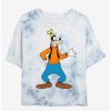 Cartoons * | Cartoons Disney Goofy Traditional Womens Tie-Dye Crop T-Shirt