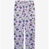 Anime * | Anime Studio Ghibli Kiki'S Delivery Service Jiji & Icons Allover Print Sleep Pants Boxlunch Exclusive