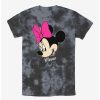 Cartoons * | Cartoons Disney Minnie Mouse Big Face Tie-Dye T-Shirt