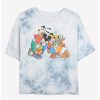 Cartoons * | Cartoons Disney Mickey Mouse And Friends Retro Womens Tie-Dye Crop T-Shirt