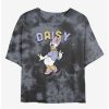 Cartoons * | Cartoons Disney Daisy Duck Classic Womens Tie-Dye Crop T-Shirt