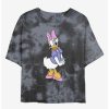 Cartoons * | Cartoons Disney Daisy Duck Traditional Womens Tie-Dye Crop T-Shirt