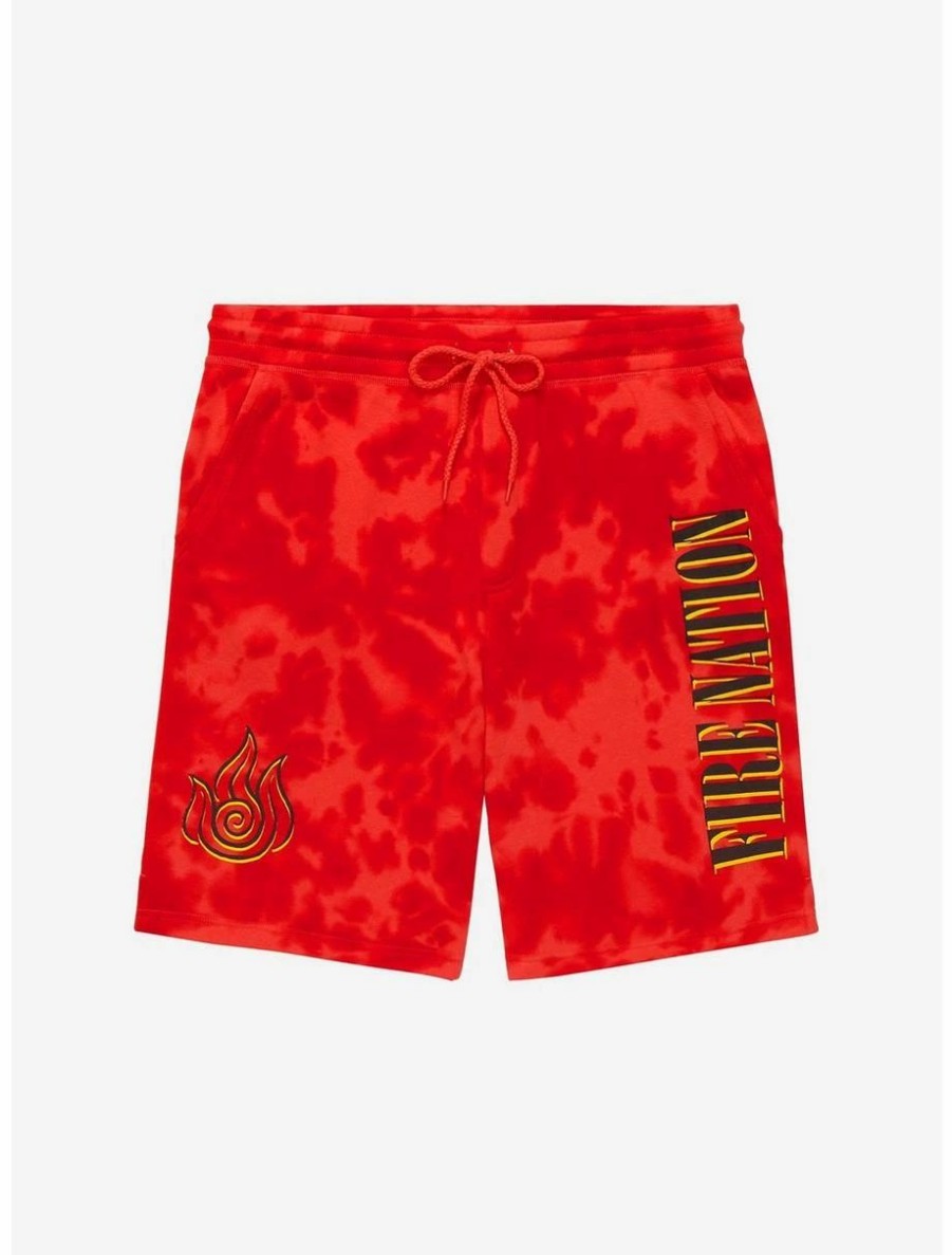 Anime * | Anime Avatar: The Last Airbender Fire Nation Tie-Dye Shorts Boxlunch Exclusive