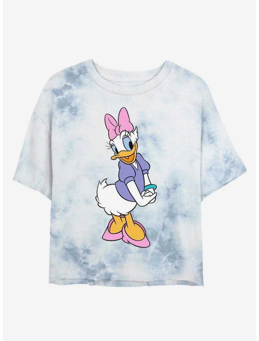 Cartoons * | Cartoons Disney Daisy Duck Traditional Womens Tie-Dye Crop T-Shirt