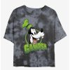 Cartoons * | Cartoons Disney Goofy Gawrsh Womens Tie-Dye Crop T-Shirt